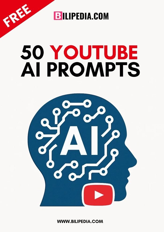 50 AI Prompts for YouTube: Ideas, Scripts, Titles & Thumbnails cover